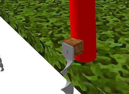 Havegynge i metal, med standard 40x680ED Hellanker jordankre